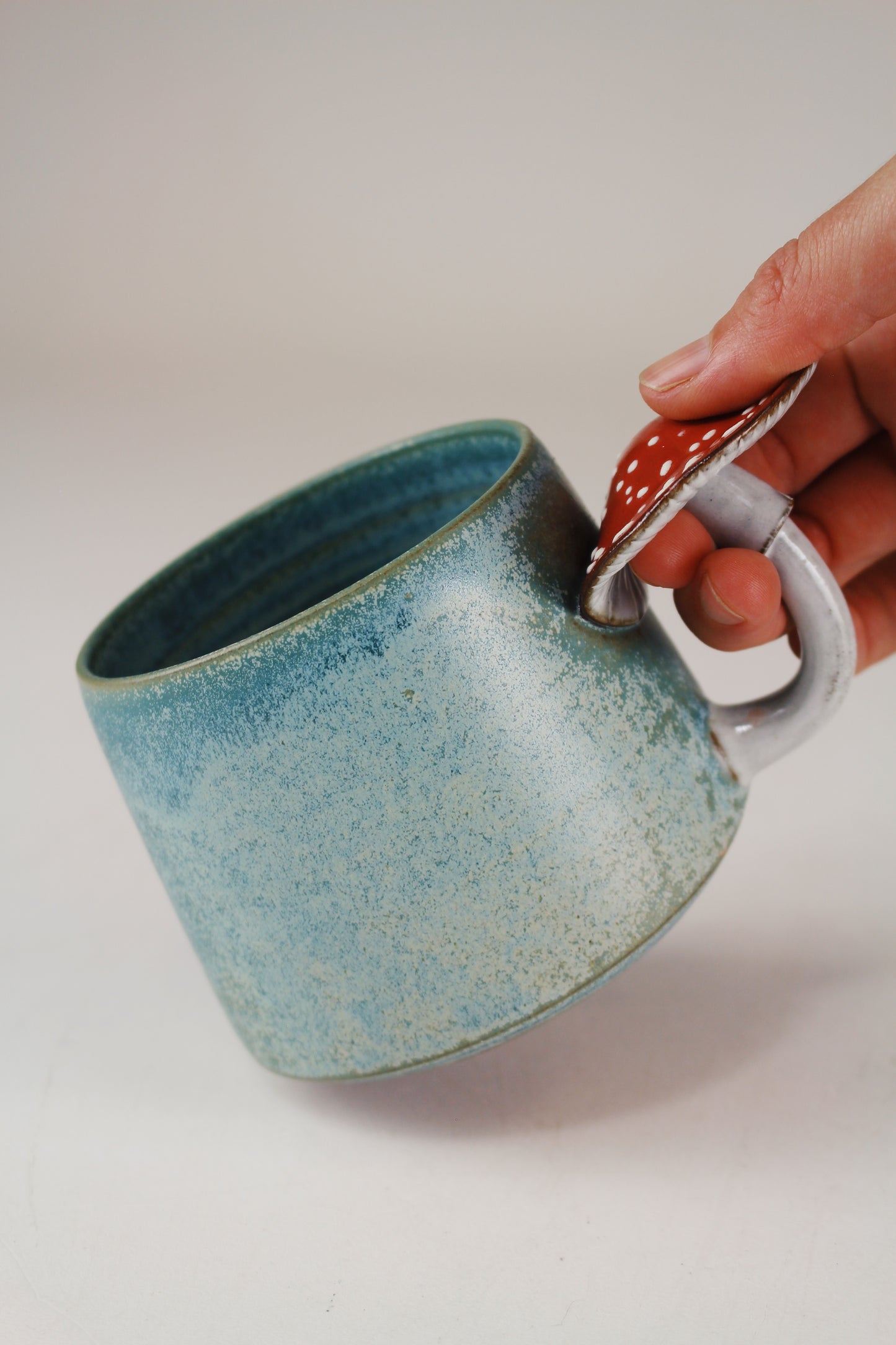 Antique Turquoise Amanita Mug