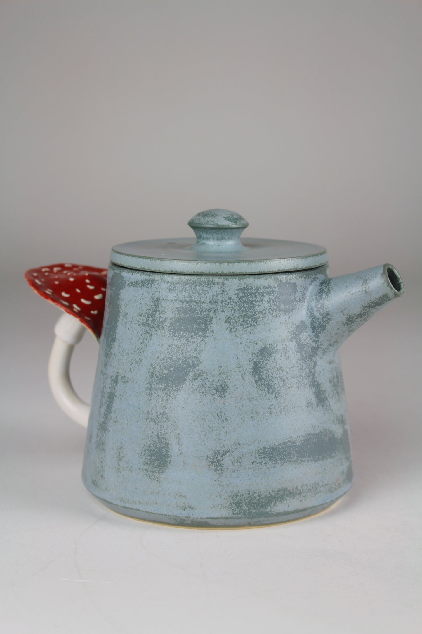 Rustic Blue Amanita Teapot