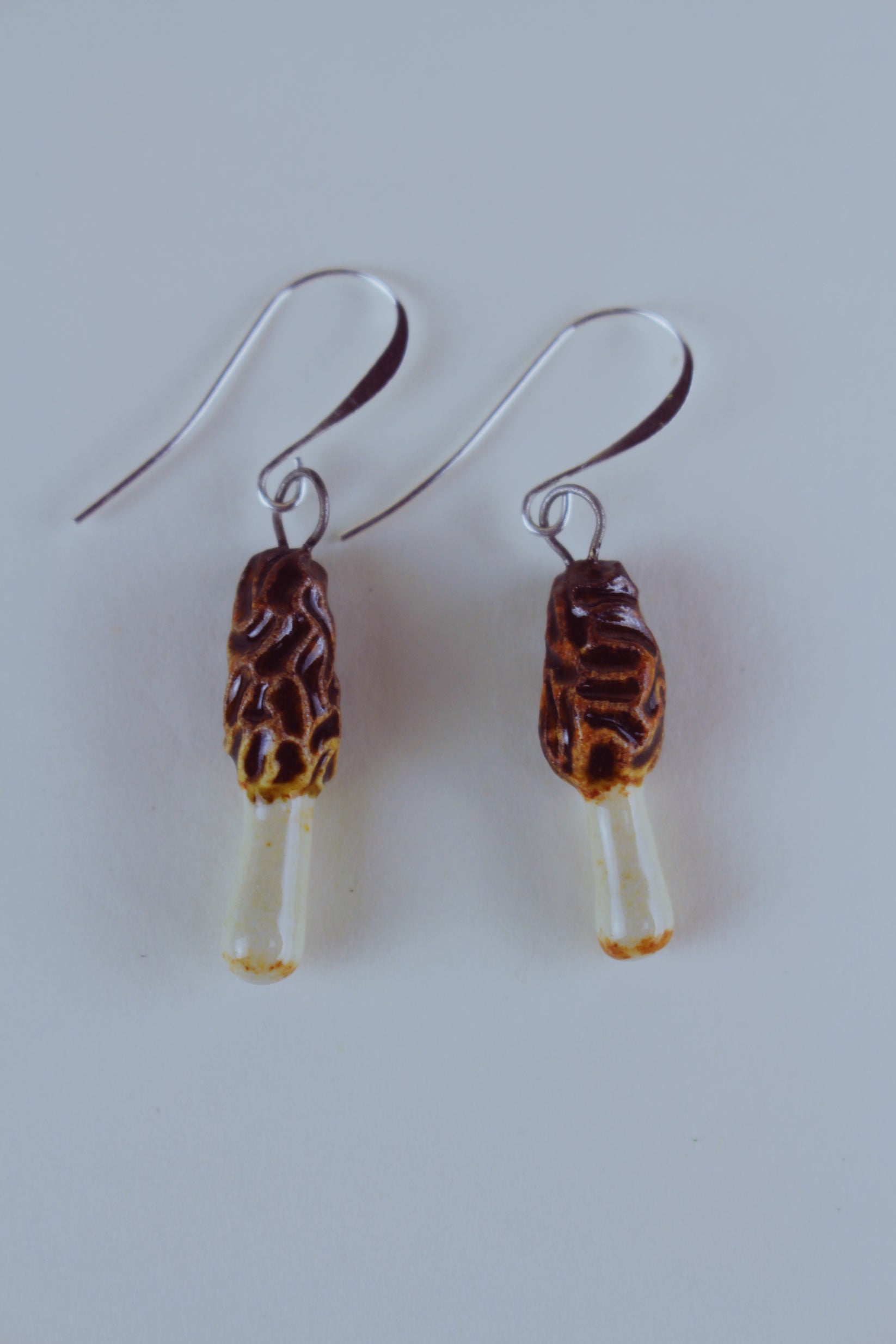 Morel Mushroom Earrings Waverly Long Studios