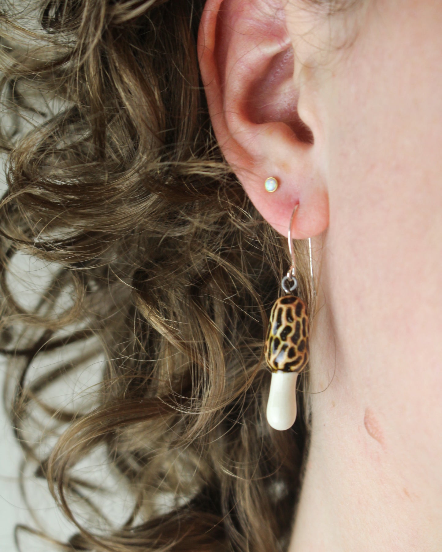 Morel Mushroom Earrings