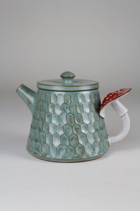 Dark Lichen Amanita Teapot