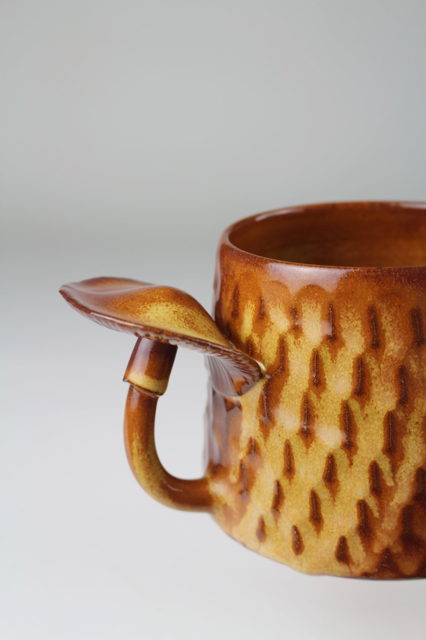 Carved Ember Mushroom Mug