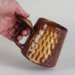 Tall Carved Ember Mushroom Mug