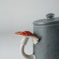 Slate Amanita Mushroom Teapot