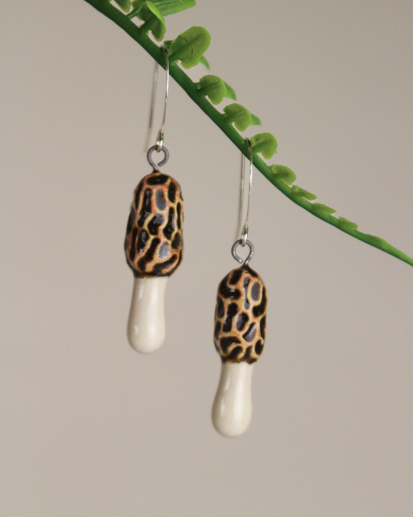 Morel Mushroom Earrings