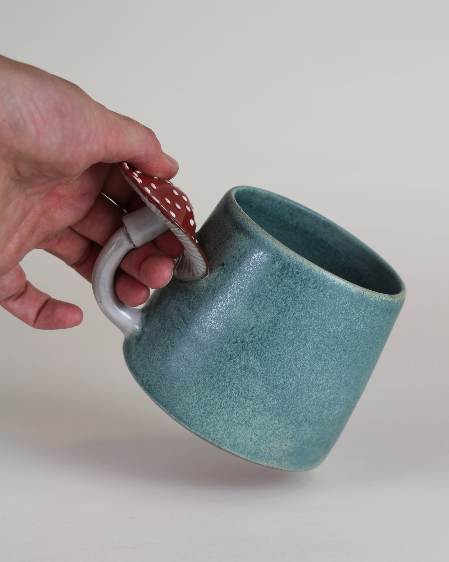 Antique Turquoise Amanita Mug