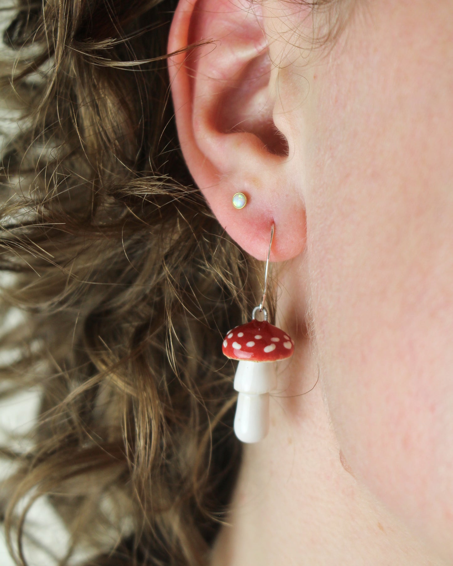 Amanita Mushroom Earrings