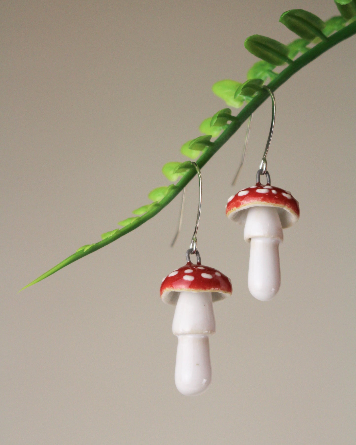 Amanita Mushroom Earrings